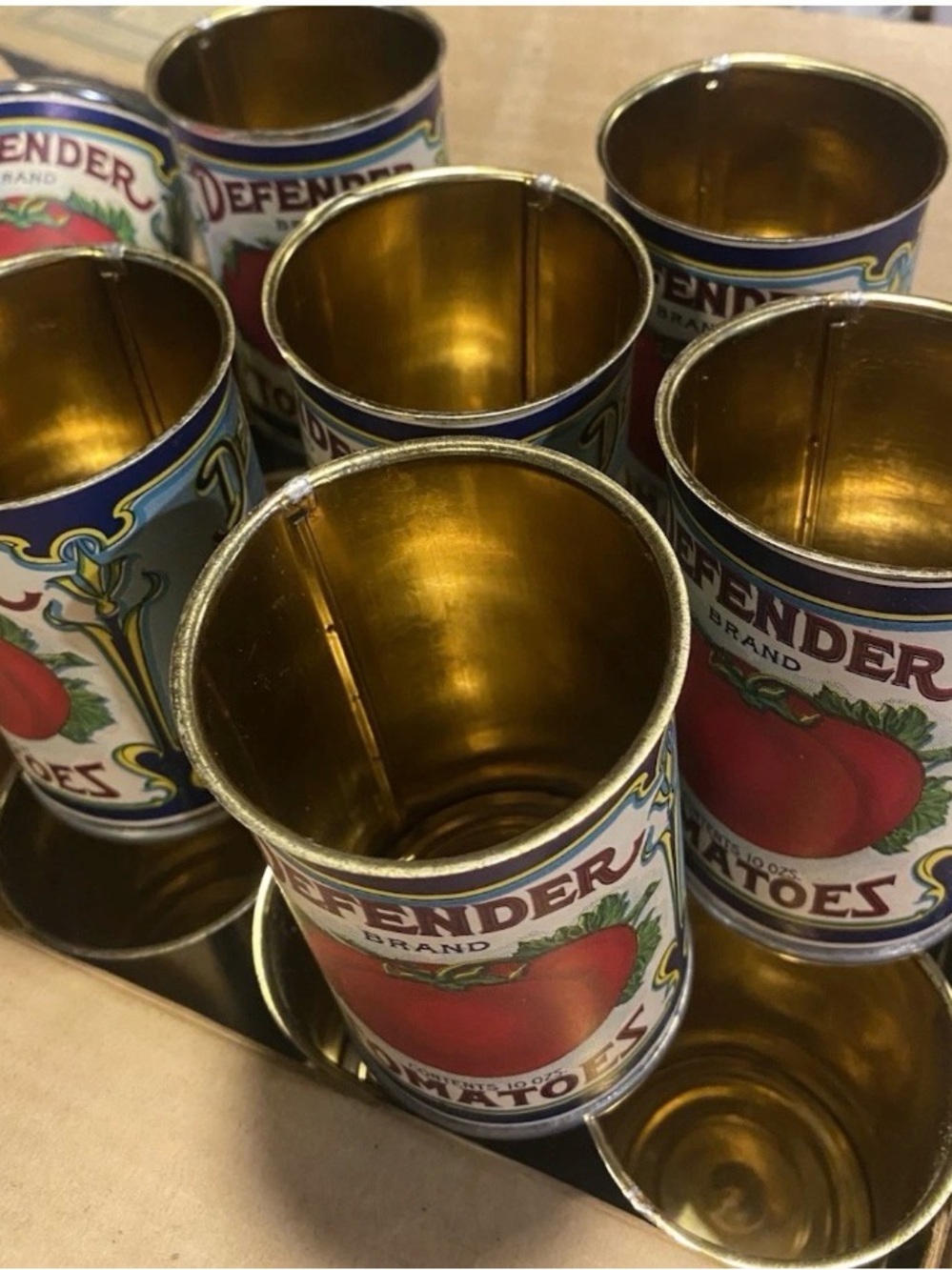 Original Vintage 1910's 1920's Defender Tomatoes Label Old Cans Lot Of 24 - Picture 2 of 4